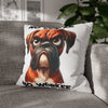 Funny Angry Dog Art Pillow, No Coffee No Workee Pillow Cover, Humor Pillow Case, Dog Lover Gift, Decorative Cushion, Home Decor Spun Polyester Square Pillowcase