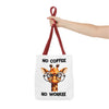 Funny Giraffe Tote Bag, No Coffee No Workee Quote Bag, Cute Giraffe with Glasses, Animal Quote Tote, Trendy Shopping Bag, Reusable Bag Tote Tote Bag