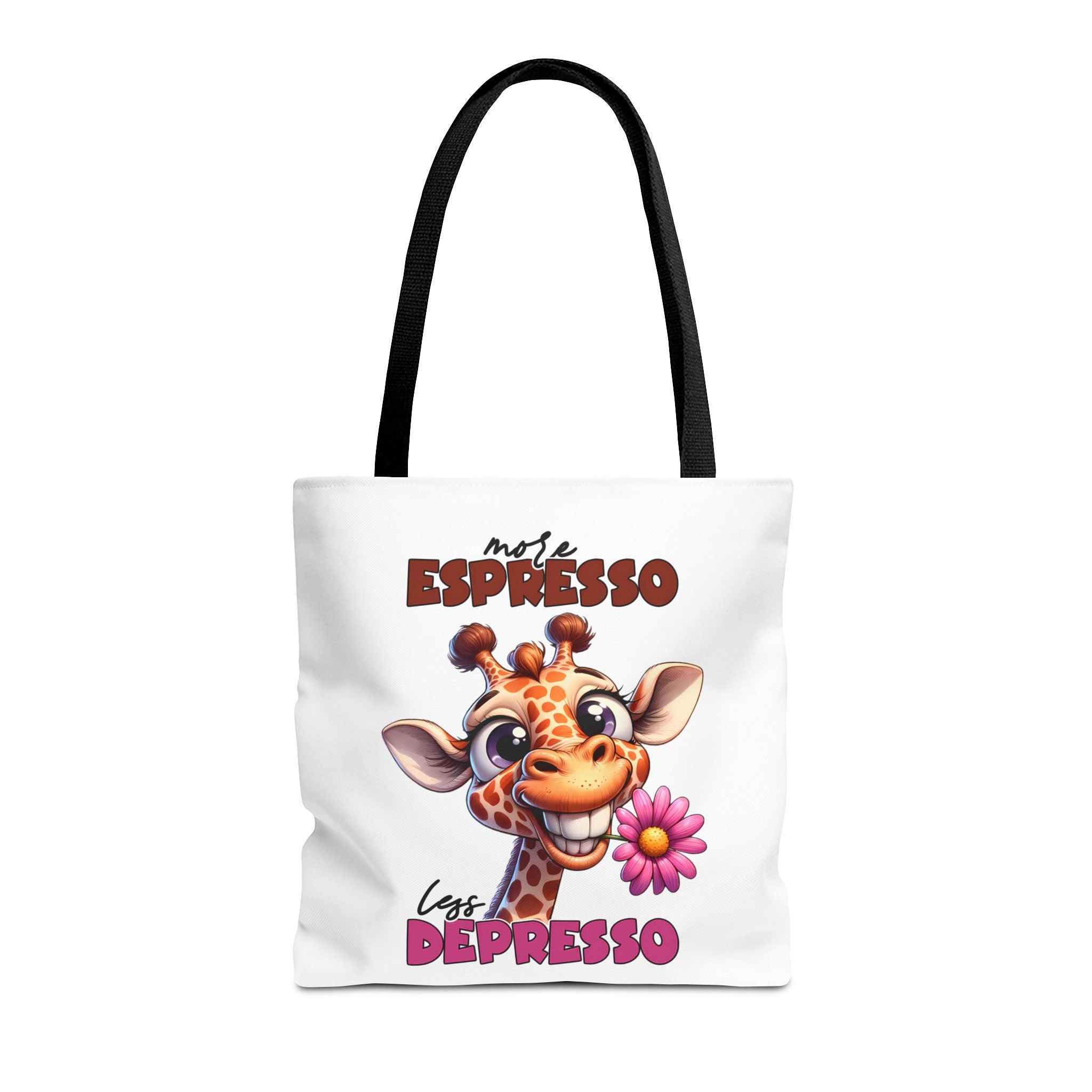 Funny Giraffe Tote Bag, More Espresso Less Depresso Tote, Cute Animal Print Tote, Coffee Lover Gift, Unique Grocery Bag, Fun Tote Tote Tote Bag