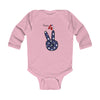 Load image into Gallery viewer, Happy 4th of July Piece Design Long Sleeve Baby Bodysuit