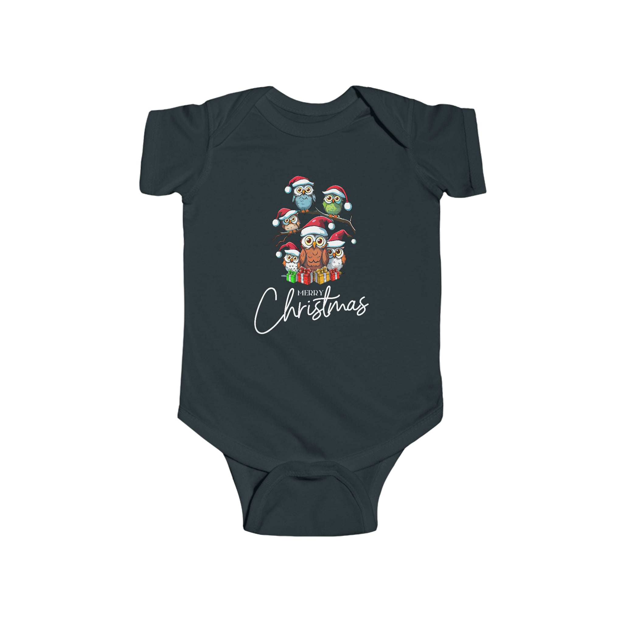 Merry Christmas, Christmas Owl Baby Onesie, Baby Bodysuit, 2023, Christmas present, christmas morning, Holiday, Happy Christmas, babyboy