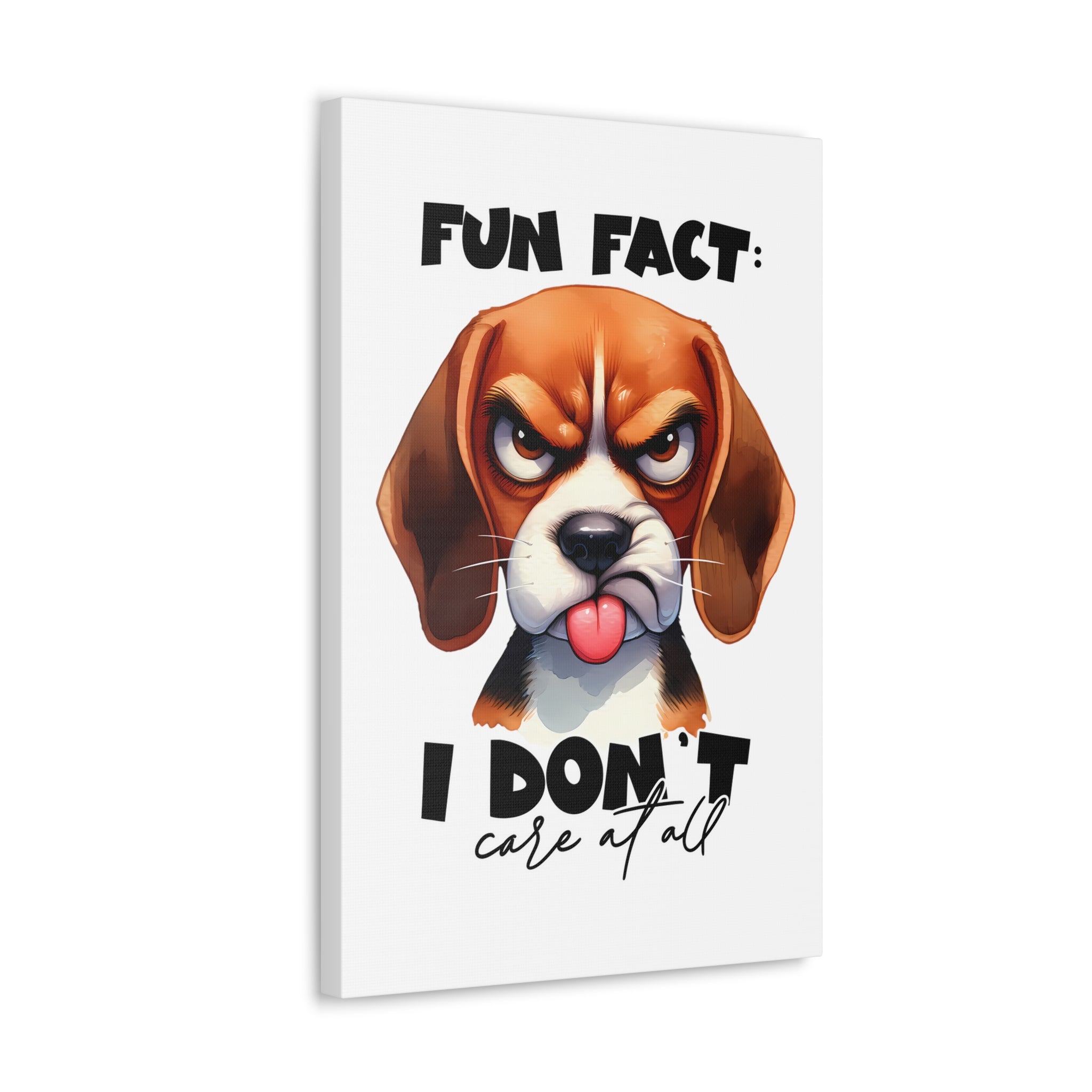 Funny Dog Wall Art, Beagle Art Print, Animal Lover Gift, Humorous Art Decor, Dog Lover Poster, Cute Dog Illustration, Bedroom Wall Art Canvas Gallery Wraps