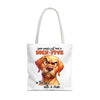 Funny Angry Dog Tote Bag, High-Five In The Face With A Chair, Hilarious Tote Bag for Dog Lovers, Unique Gift Idea, Fun Shopping Bag Tote Tote Bag