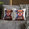 Funny Bulldog Pillow Case, I Don't Give a Woof Pillow Covers, Humorous Dog Lover Gift, Decorative Cushion Cover, Pet Lover Home Decor Spun Polyester Square Pillowcase