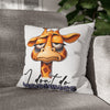 Cute Giraffe I Don't Do Mornings Quote Pillow, Funny Animal Pillow Cover, Humorous Home Decor, Unique Gift Idea, Couch Cushion Cover Spun Polyester Square Pillowcase