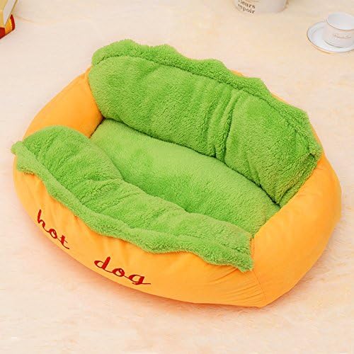 Warm Winter Dog Bed | Hot Dog Shaped | Zippered & Anti-Slip for Small to Large Dogs