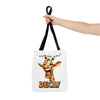 Funny Giraffe Tote Bag, Want to Hear a Joke Decaf Design, Cute Animal Humor, Unique Gift Idea, Reusable Shopping Bag Tote Tote Bag