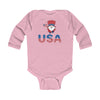 USA Long Sleeve Baby Bodysuit