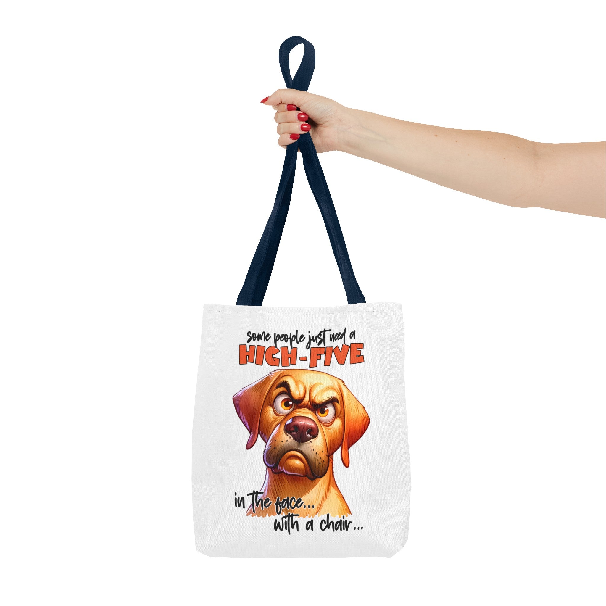 Funny Angry Dog Tote Bag, High-Five In The Face With A Chair, Hilarious Tote Bag for Dog Lovers, Unique Gift Idea, Fun Shopping Bag Tote Tote Bag