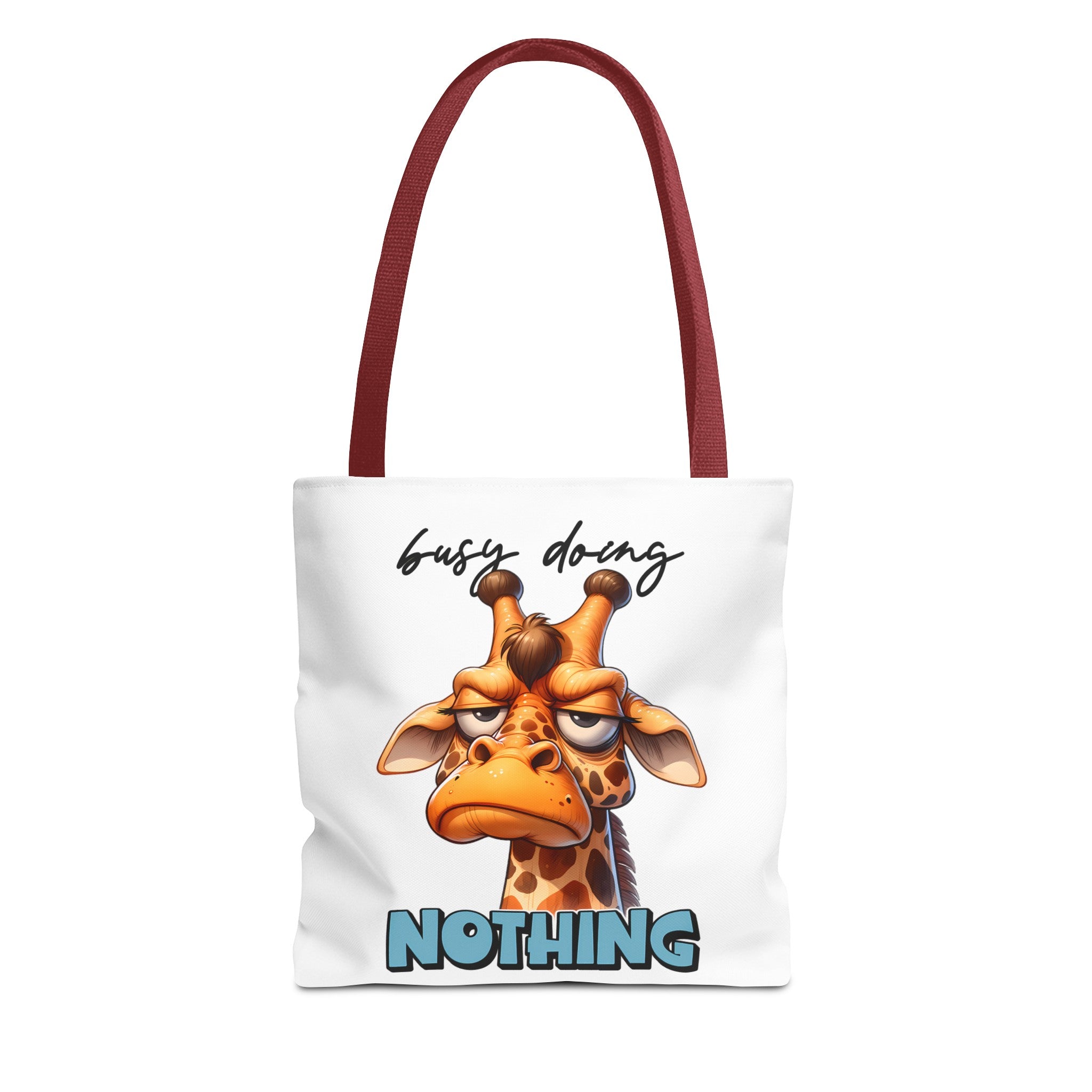 Funny Giraffe Tote Bag, Busy Doing Nothing Tote Bag, Cute Animal Design Tote Bag, Reusable Shopping Bag, Eco-friendly Gift Tote Tote Bag