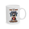 Funny Dog Mug, I Don't Rise and Shine I Caffeinate Mug, Dog Lover Gift, Humorous Coffee Cup, Lazy Dog Design, Cute Canine Art Mug Mug, (11oz, 15oz)