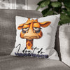 Cute Giraffe I Don't Do Mornings Quote Pillow, Funny Animal Pillow Cover, Humorous Home Decor, Unique Gift Idea, Couch Cushion Cover Spun Polyester Square Pillowcase