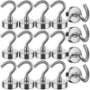 1 6-20 Pcs 16 MM Strong Magnetic Hooks Heavy Duty Wall Hooks Hanger Super Strong Neodymium Magnet Hooks for Home Kitchen Coat Cup