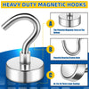 1 6-20 Pcs 16 MM Strong Magnetic Hooks Heavy Duty Wall Hooks Hanger Super Strong Neodymium Magnet Hooks for Home Kitchen Coat Cup