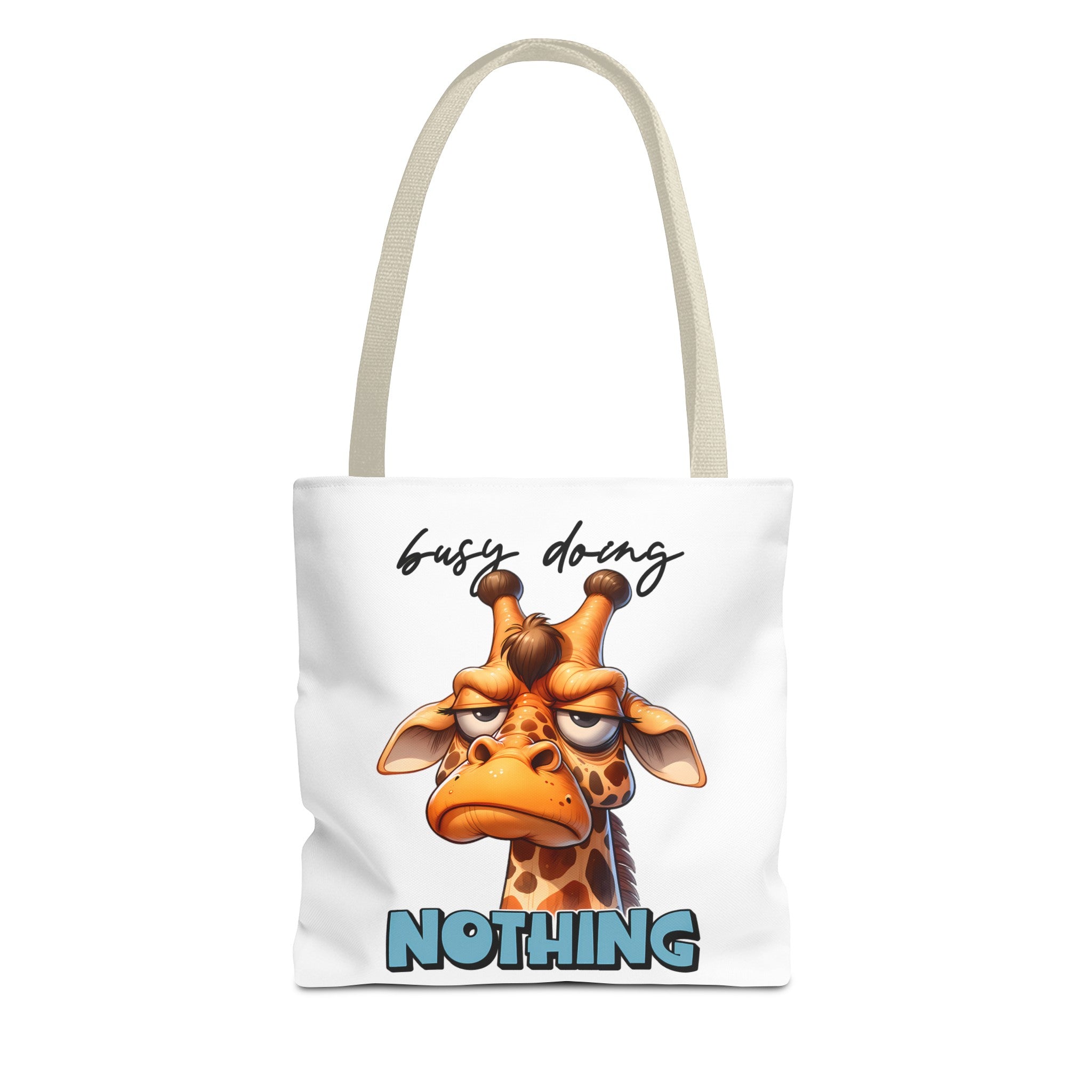 Funny Giraffe Tote Bag, Busy Doing Nothing Tote Bag, Cute Animal Design Tote Bag, Reusable Shopping Bag, Eco-friendly Gift Tote Tote Bag