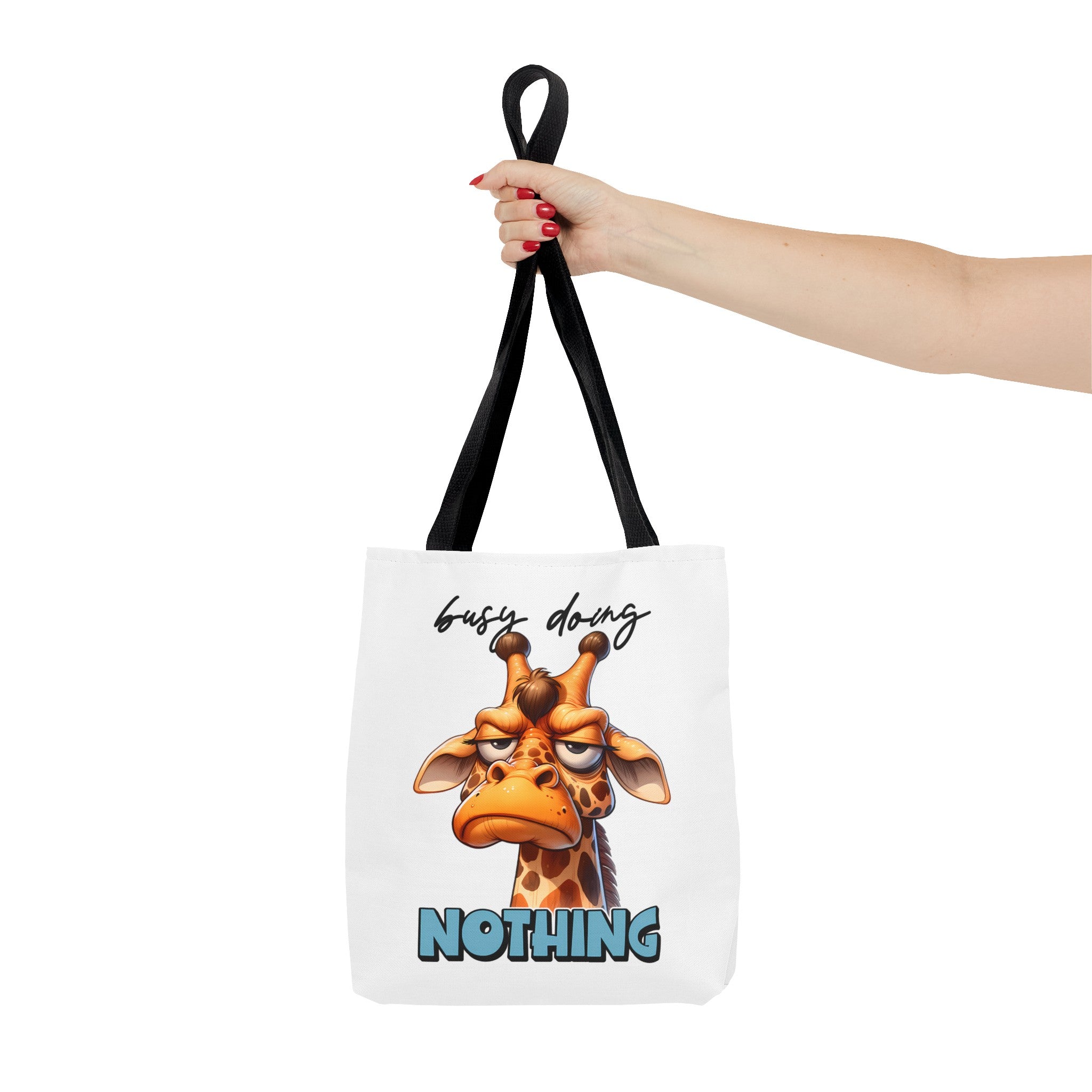 Funny Giraffe Tote Bag, Busy Doing Nothing Tote Bag, Cute Animal Design Tote Bag, Reusable Shopping Bag, Eco-friendly Gift Tote Tote Bag