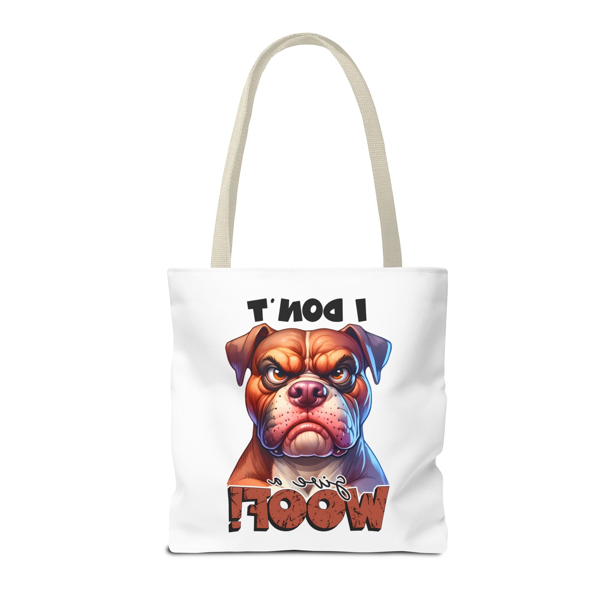 I Don't Give A Woof Funny Bulldog Tote Bag, Cute Dog Lover Tote, Pet Owner Gift, Animal Lover Bag, Reusable Shopping Bag Tote Tote Bag