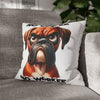 Funny Angry Dog Art Pillow, No Coffee No Workee Pillow Cover, Humor Pillow Case, Dog Lover Gift, Decorative Cushion, Home Decor Spun Polyester Square Pillowcase