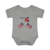 Load image into Gallery viewer, Happy 4th of July American Flags design Baby Bodysuit
