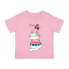 Happy 4th of July Cat Design Infant Shirt, Baby Tee, Infant Tee