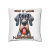 Funny Dog Pillow Cover, I Don't Rise And Shine I Caffeinate Pillow Case, Humorous Pet Lover Gift, Dog-Lover Decor, Cute Dog Pillow Cover Spun Polyester Square Pillowcase