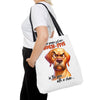 Funny Angry Dog Tote Bag, High-Five In The Face With A Chair, Hilarious Tote Bag for Dog Lovers, Unique Gift Idea, Fun Shopping Bag Tote Tote Bag