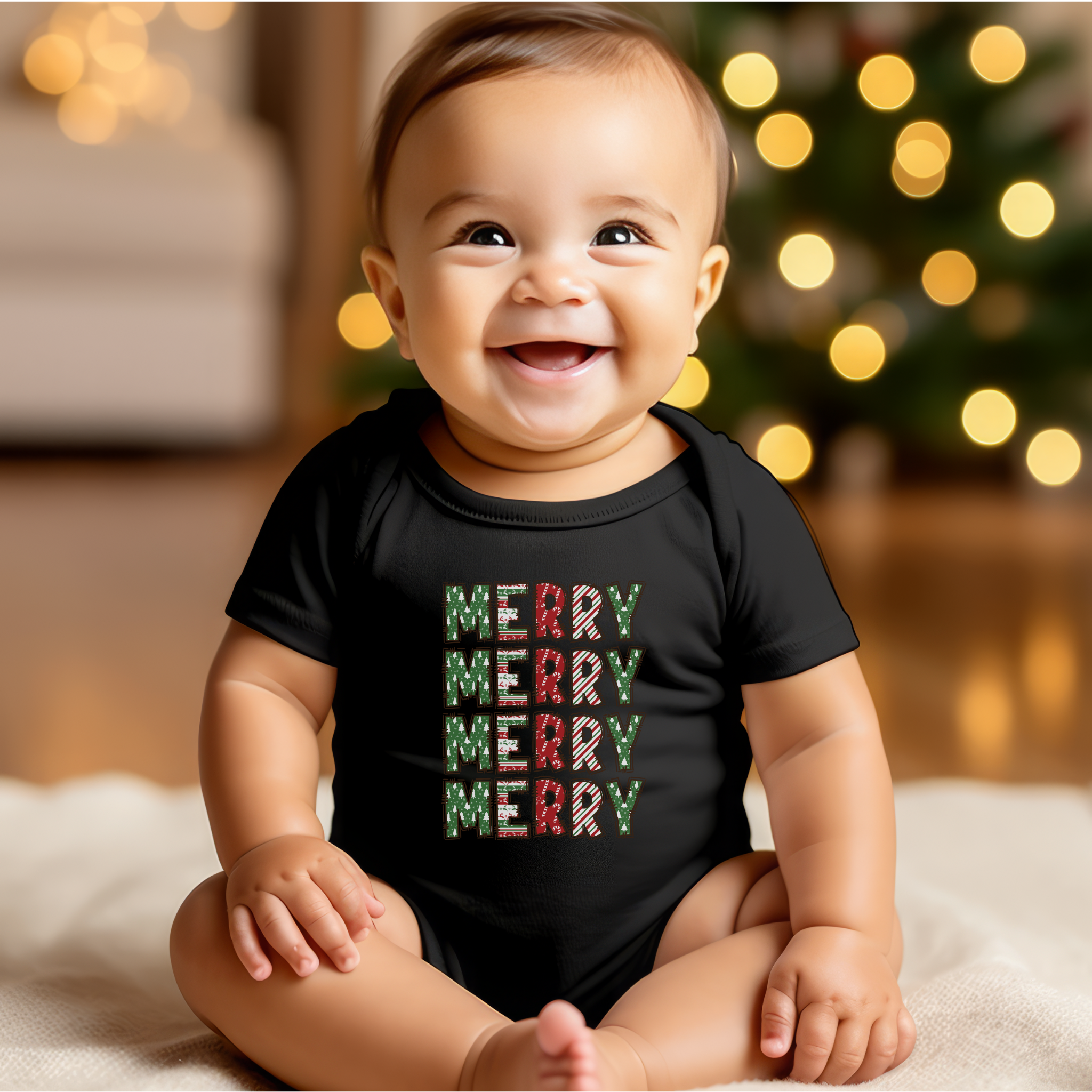 Merry Christmas Merry Baby Onesie, Baby Bodysuit, 2023, Christmas present, christmas morning, Holiday, Happy Christmas, babyboy