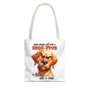 Funny Angry Dog Tote Bag, High-Five In The Face With A Chair, Hilarious Tote Bag for Dog Lovers, Unique Gift Idea, Fun Shopping Bag Tote Tote Bag