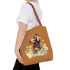 Labrador Retriever Flowerly Tote Bag