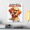 Funny Angry Dog Art, Motivational Wall Decor, High Five Quote Canvas, Dog Lover Gift, Humorous Home Decor, Graphic Wall Art Canvas Gallery Wraps