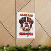 Funny Dog Wall Art, Sarcasm Just Another Service I Offer, Humorous Animal Illustration, Canvas Gallery Wrap, Pet Lover Decor Canvas Gallery Wraps