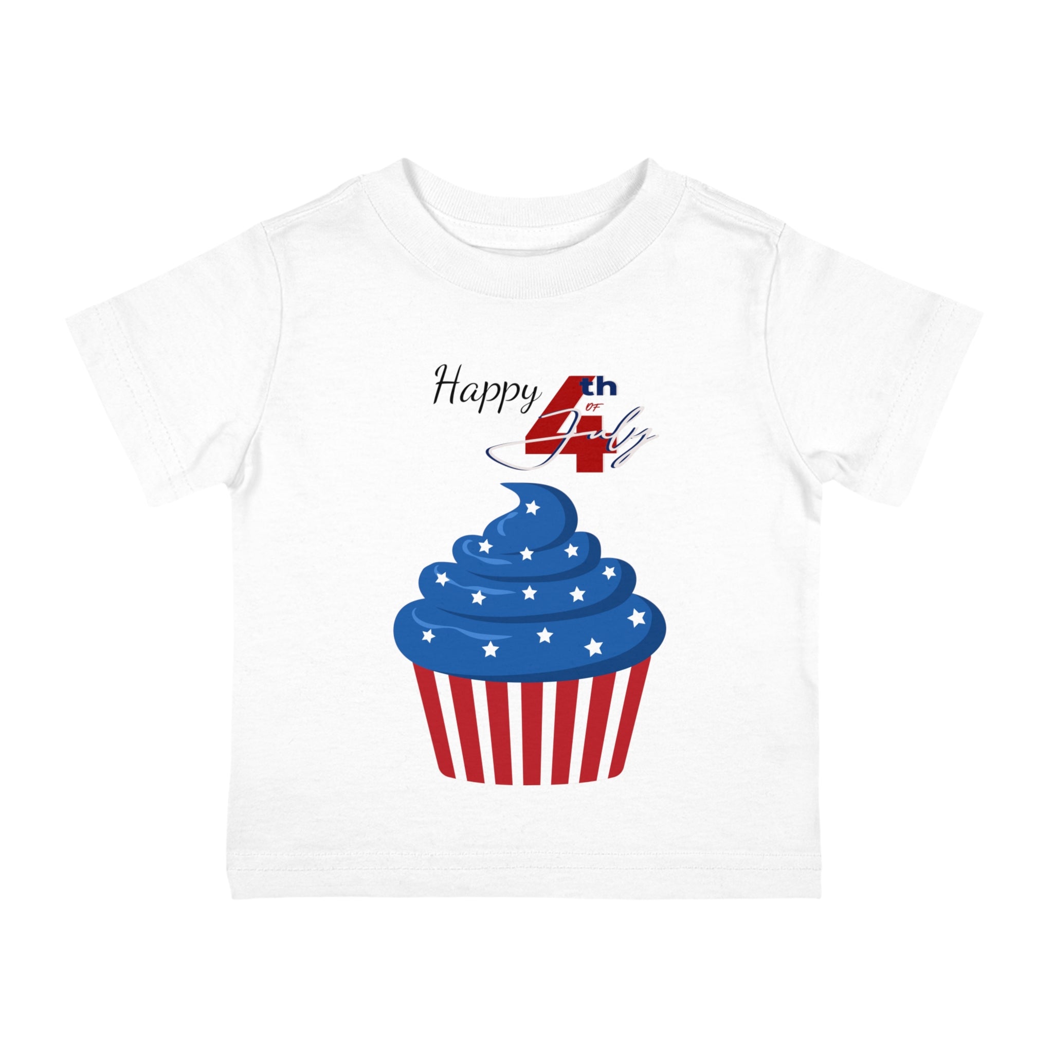 Happy 4th of July Cupcake Infant Shirt, Baby Tee, Infant Tee