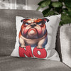 Bulldog Pillow Case, Funny Dog Print Pillow Cover, Decorative Throw Pillow, Cute Dog Lover Gift, Living Room Decor, Bedroom Accent Pillow Spun Polyester Square Pillowcase