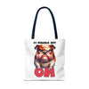 Funny Bulldog Tote Bag, The Answer Is No Graphic Tote, Cute Dog Illustration, Reusable Shopping Bag, Gift for Dog Lovers, Pet-themed Tote Tote Tote Bag