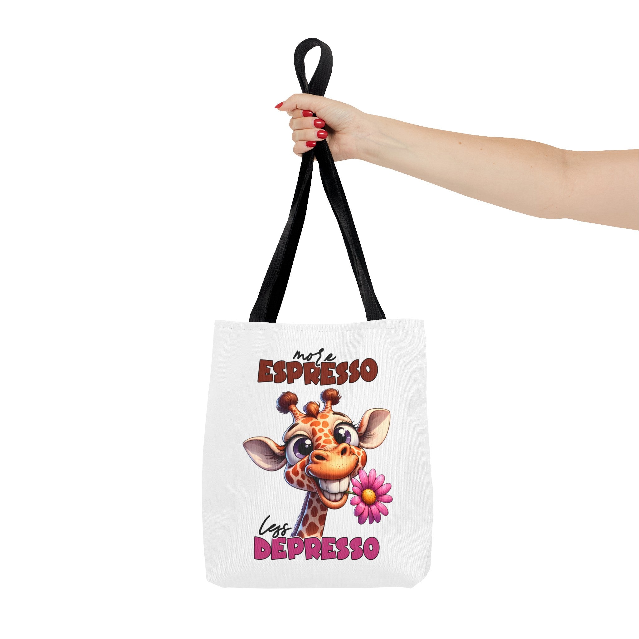 Funny Giraffe Tote Bag, More Espresso Less Depresso Tote, Cute Animal Print Tote, Coffee Lover Gift, Unique Grocery Bag, Fun Tote Tote Tote Bag