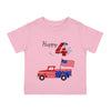Load image into Gallery viewer, Happy 4th of July American Flag design Truck Infant Shirt, Baby Tee, Infant Tee