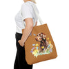 Labrador Retriever Flowerly Tote Bag