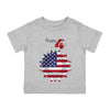 Happy 4th of July American Flag Sunflower design  Infant Shirt, Baby Tee, Infant Tee