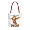 Funny Giraffe Tote Bag, Want to Hear a Joke Decaf Design, Cute Animal Humor, Unique Gift Idea, Reusable Shopping Bag Tote Tote Bag