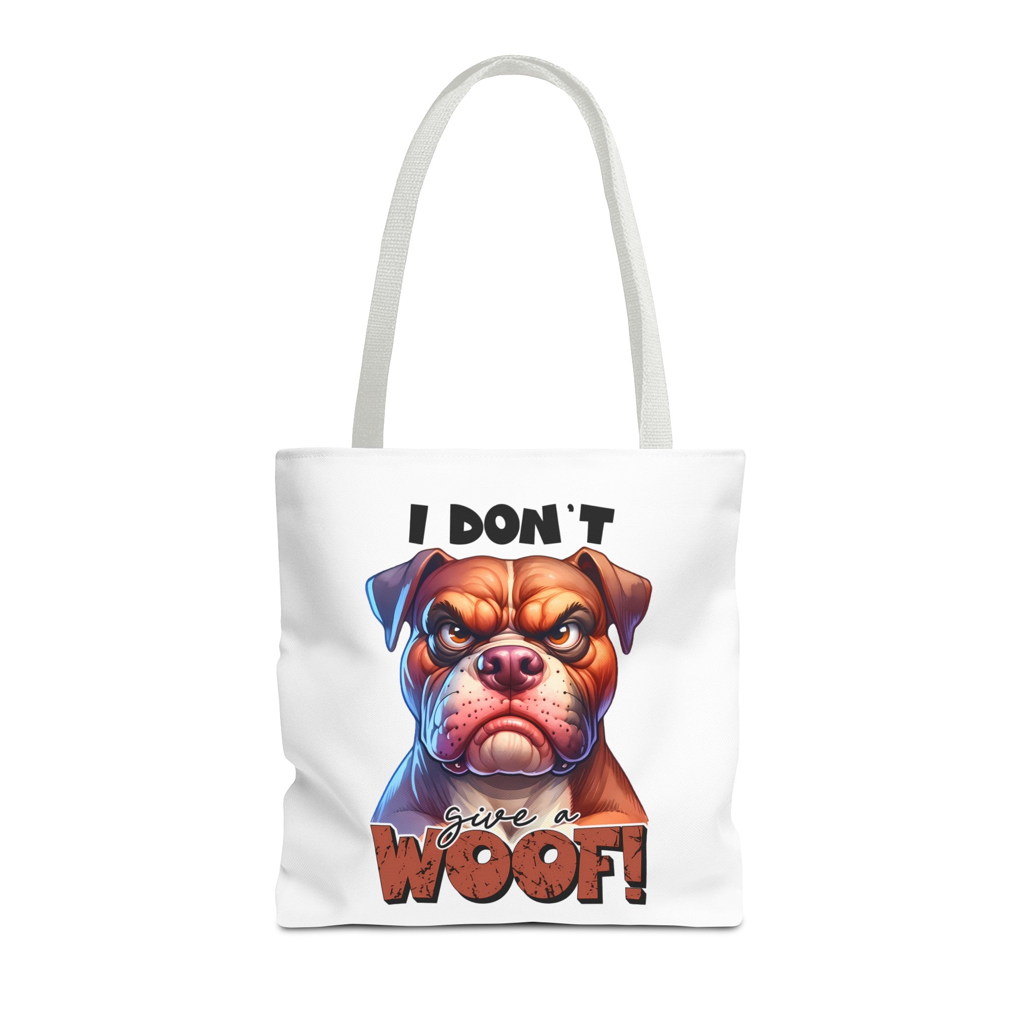 I Don't Give A Woof Funny Bulldog Tote Bag, Cute Dog Lover Tote, Pet Owner Gift, Animal Lover Bag, Reusable Shopping Bag Tote Tote Bag