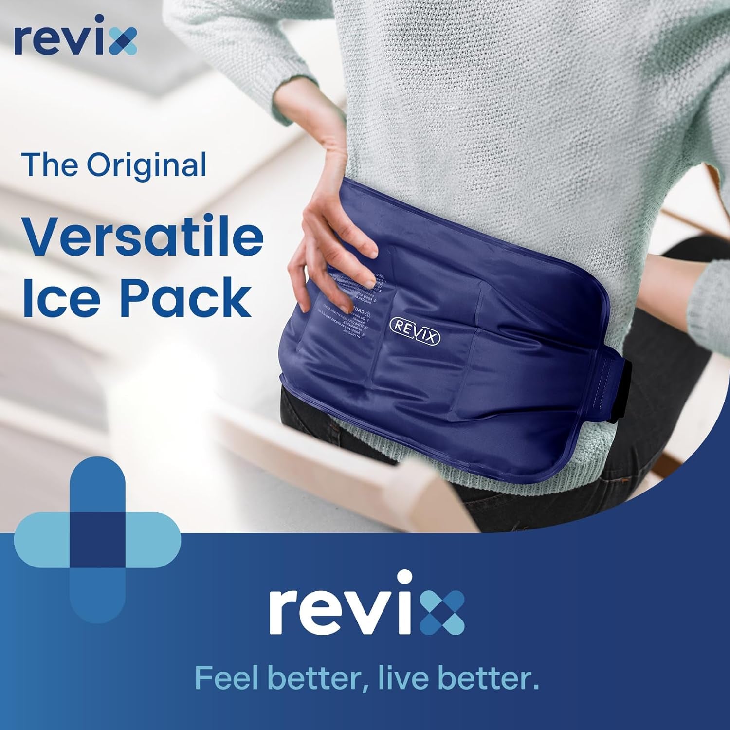 Ice Pack for Injuries Reusable Gel for Lower Back Pain Relief, Cold Packs for Back Shoulder, Hip, Wrap around Entire Knee, Cold Compress Reduce Swelling, Bruises,16 × 9 "