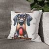 Funny Dog Pillow Cover, I Don't Rise And Shine I Caffeinate Pillow Case, Humorous Pet Lover Gift, Dog-Lover Decor, Cute Dog Pillow Cover Spun Polyester Square Pillowcase