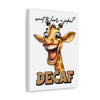 Funny Giraffe Wall Art, Humorous Animal Print, Decaf Joke Sign, Whimsical Décor, Kids Room Art, Office Wall Art, Unique Gift Idea Canvas Gallery Wraps