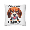 Fun Fact Dog Funny Quote Pillow Covers, Decorative Accent Pillow Case, Gift for Pet Lovers, Humorous Throw Pillow, Home Decor Pillow Spun Polyester Square Pillowcase