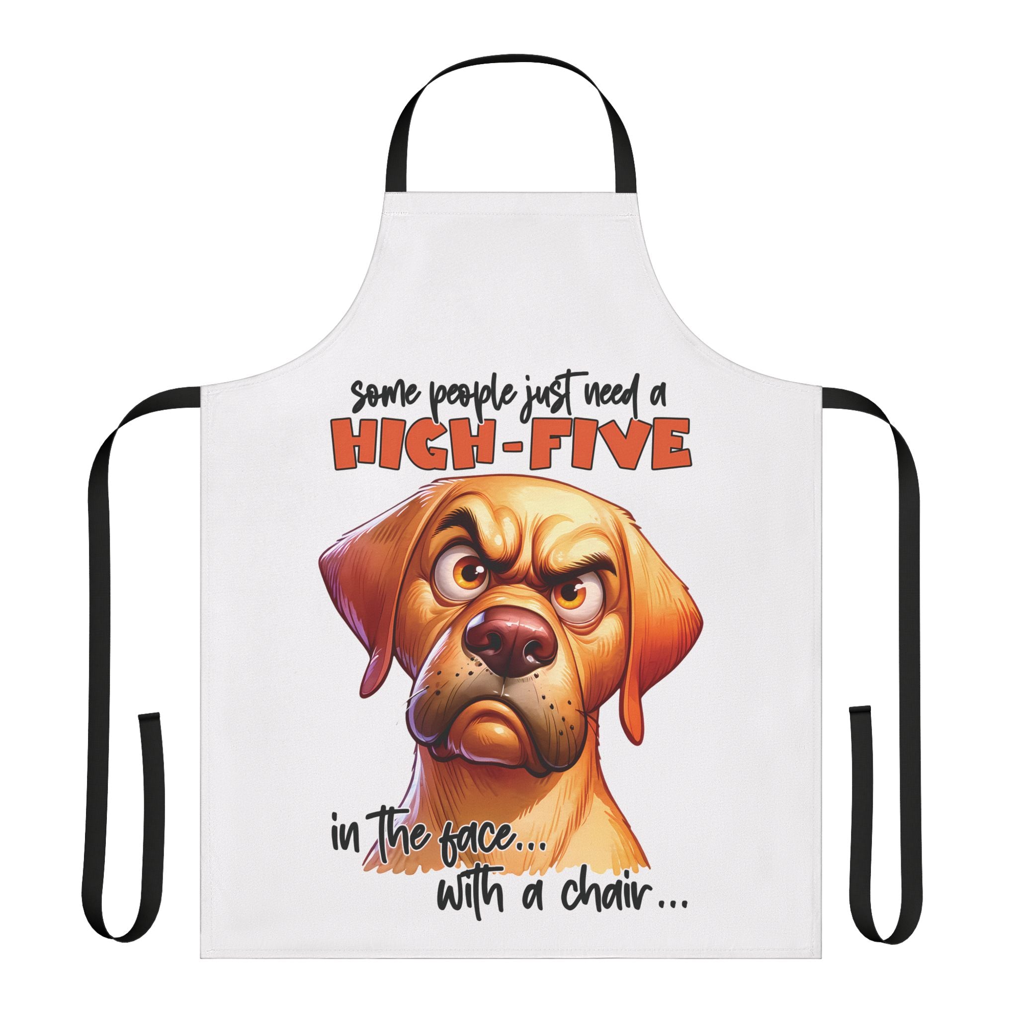 Funny Dog Apron, High-Five Apron, Sarcastic Apron, Great Gift for Dog Lovers, Humorous Pet Apron, Unique Animal Lover Gift, Office Humor Apron