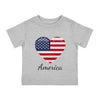 Load image into Gallery viewer, America Big Heart Infant Shirt, Baby Tee, Infant Tee
