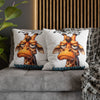 Funny Giraffe Pillow Cover, Busy Doing Nothing Pillow Cover, Animal Lover Decorative Pillow, Cute Animal Print Pillow Cover Spun Polyester Square Pillowcase