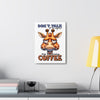 Funny Giraffe Coffee Quote Wall Art, Don't Talk To Me Before My Morning Coffee, Humorous Animal Print, Canvas Gallery Wrap Canvas Gallery Wraps