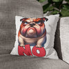 Bulldog Pillow Case, Funny Dog Print Pillow Cover, Decorative Throw Pillow, Cute Dog Lover Gift, Living Room Decor, Bedroom Accent Pillow Spun Polyester Square Pillowcase