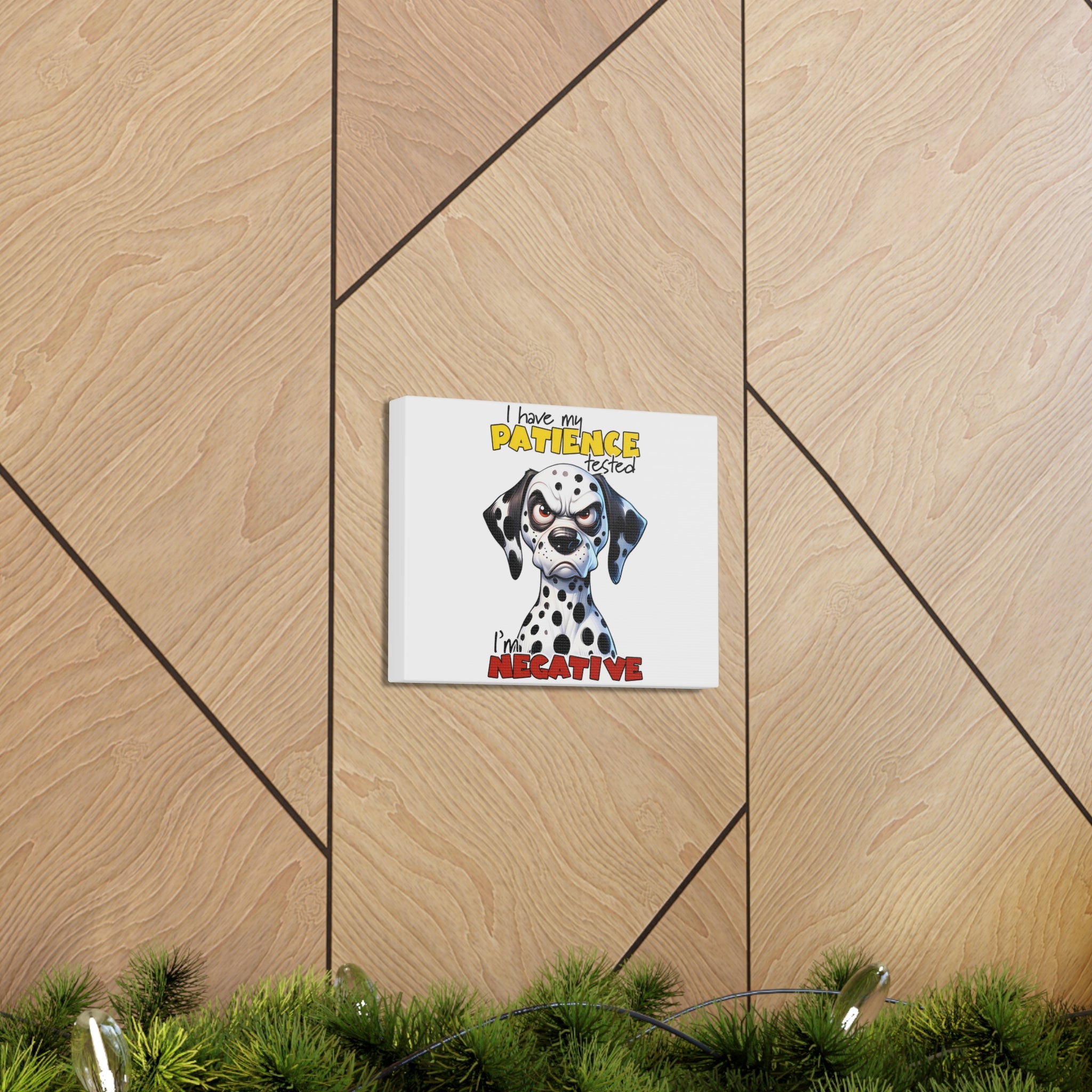 Funny Dalmatian Dog Wall Art, Pet Lover Decoration, Cute Dog Poster, Animal Humor Print, Quirky Home Decor, Gift for Dog Owners Canvas Gallery Wraps